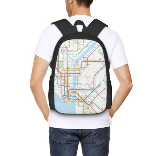 New York City Subway Map Packable Backpack 20l Lightweight, Foldable Travel Daypack - Hiking & Shopping Backpack For Men Women