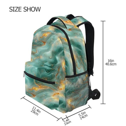 Cool Backpacks for Teenager Fashion Diaper Bag Backpack with Chest Strap for Travel Trip Rose Gold Turquoise Green - color: Multicolor15
