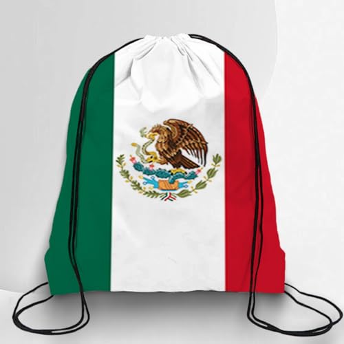 TREBIN 2026 Soccer Cup Drawstring Backpack, Soccer Gym Bag in National Flag Colors, Sports Bag Sackpack Cinch Bag (Mexico Fan) - color: Mexico Fan