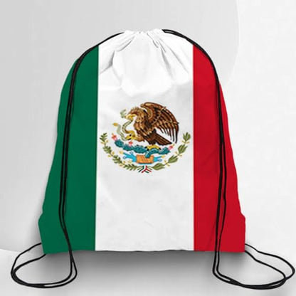 TREBIN 2026 Soccer Cup Drawstring Backpack, Soccer Gym Bag in National Flag Colors, Sports Bag Sackpack Cinch Bag (Mexico Fan) - color: Mexico Fan