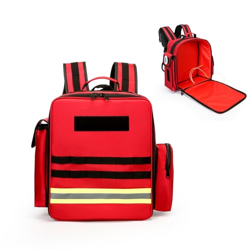 First Aid Bag Empty Medical Bag,High-Capacity Heavy-Duty ECG Backpack Medical Equipment Case for Nursing Student,Therapist,Doctors