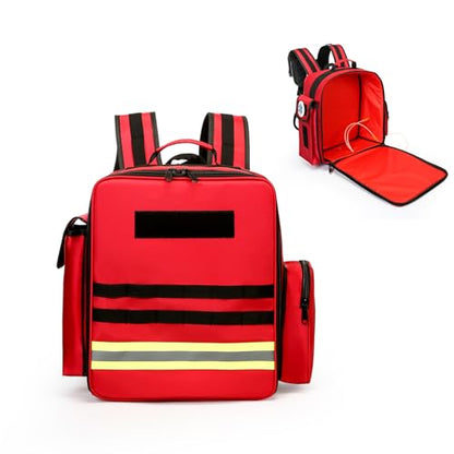 First Aid Bag Empty Medical Bag,High-Capacity Heavy-Duty ECG Backpack Medical Equipment Case for Nursing Student,Therapist,Doctors