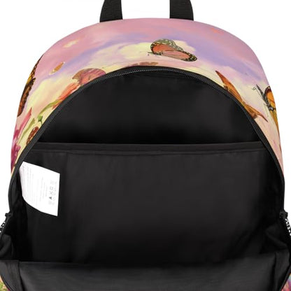 Flower Butterfly Laptop Backpack for Women Men, Work Computer Backpacks, 18.3 Inch Large Computer Nurse Teacher Bags Travel Casual Daypack - color: Multicolor 6