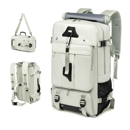 Travel Backpack with Shoe Compartment for Men, Water-resistant Large Luggage Weekender Bag Daypack for Sports 30L - color: Green