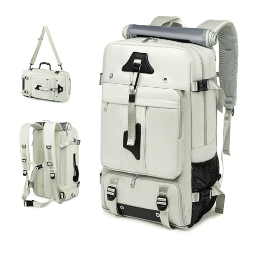 Travel Backpack with Shoe Compartment for Men, Water-resistant Large Luggage Weekender Bag Daypack for Sports 30L - color: Green