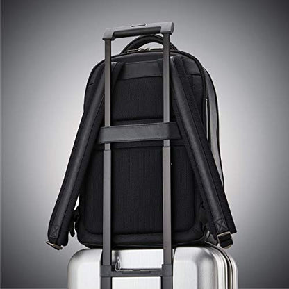 Samsonite Classic Leather Backpack, Black, One Size - color: Black, size: One Size