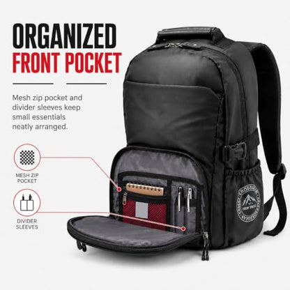 star cloud Business Laptop Backpack for Men, Travel Backpack with Front Organizer Pocket, Spacious Main Compartment, Side Bottle Pocket and Compression Buckle Strap for Commute and Weekend Trip