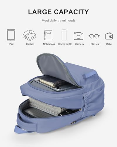 winspansy Simple Cute Backpack for Women Men Waterproof College Bag fit 14 Inch Laptop with USB Charging Port,Violet - color: R1-violet