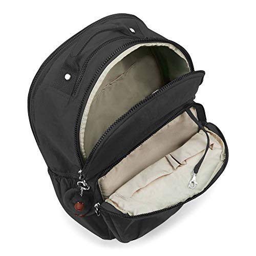 Kipling womens Seoul Go XL Backpack, Padded, Adustable Backpack Straps, Zip Closure, black tonal, One Size - color: Black Tonal, size: 13.5''L x 17.75''H x 9''D
