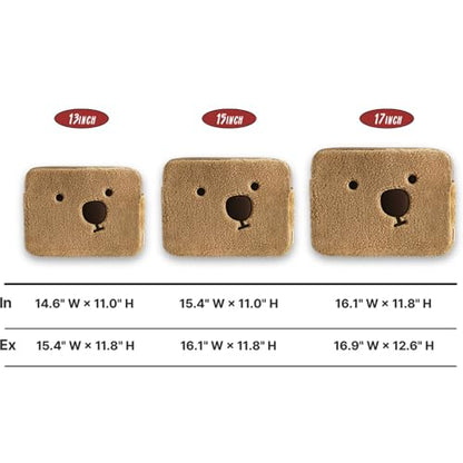 Pluffy HACHAN Laptop Pouch [13 inch/15 inch/17 inch] Cute Fluffy Laptop Pouch Case Sleeve for Women (Brown, 13 inch) - color: Brown, size: 13 inch
