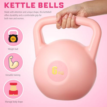 STOBAZA PE Water Kettlebell Portable Strength Training Weight Ball for Home Gym Soft-sided Exercise Equipment with Rounded Design for Safe Full-body Workouts and Travel Fitness