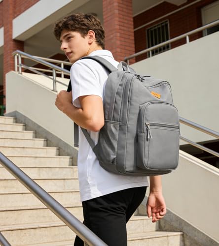 abshoo Classical Basic Womens Travel Backpack For College Men Water Resistant Bookbag (Grey) - color: Grey, size: 16.5 Inc