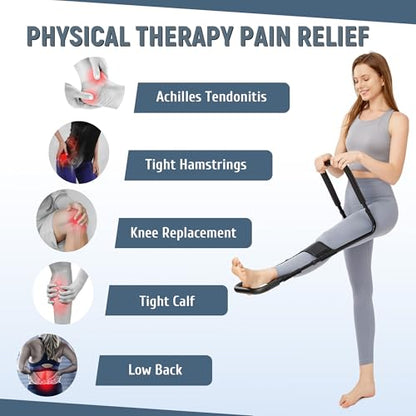 Hamstring Stretcher for Knee Extension & Pain Relief, Adjustable Low Back, Calf, Leg & Hip Stretching Device for Flexibility, ACL Surgery Recovery Physical Therapy Equipment - Upgraded 2025 - style: Upgraded