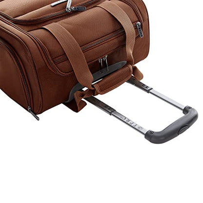 TPRC 15” Underseat Carry-On Luggage Airline Approved Personal Item with USB Charging Port, Brown - color: Brown