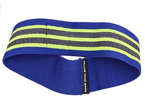 Grip Power Pads Hip Circle Resistance Band Fabric Maximize Each Workout Legs & Butt Soft & Non Slip Design (Blue, Small 14.0" Standard Size)