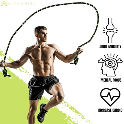 Flow Rope Exercise Jump Ropes for Home Gym Cardio - Jump Rope for Fitness for Men & Women - Boxing & MMA Full Body Workout