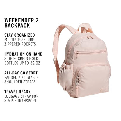 adidas Weekender Backpack – Small Lightweight Everyday Bag, 19L, Blush Pink/2, OSFA - color: Blush Pink/2