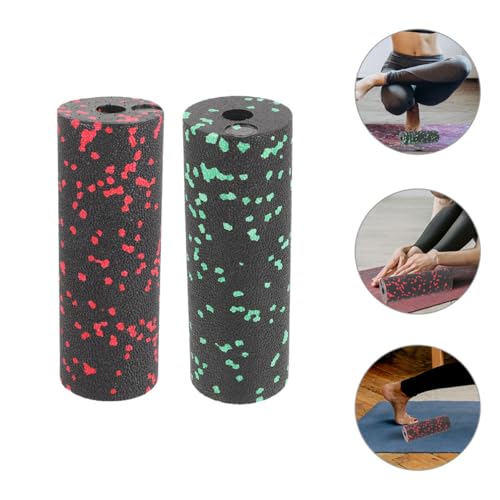 2pcs Compact Exercise Column Foam Roller for Muscle Relaxation, Lightweight Hollow Body Rolling Massager for Back and Exercise, Portable Fitness Roller for Home and Travel