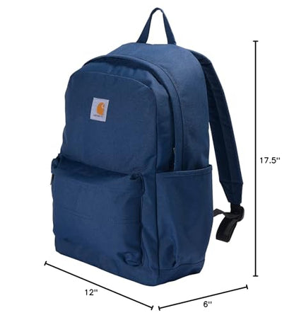 Carhartt 21L Classic Laptop Backpack, Durable Water-Resistant Pack with Laptop Sleeve, Blue - color: Blue, size: One Size