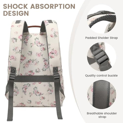 Diaper Bag Backpack, Large Baby Nappy Bags with Portable Changing Pad for Boys and GirlsMultifunction Travel Baby Bag for Moms Dads, Shower Gifts Waterproof and Stylish，Flower Beige - color: Flower Beige