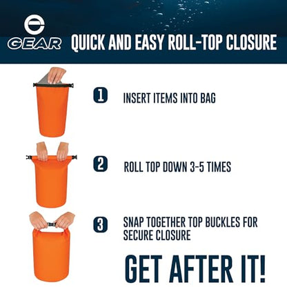 Enthusiast Gear Insulated Dry Bag Floating Cooler – 10L / 15L / 25L Roll Top, Leak Proof, Waterproof, Collapsible, with Padded Shoulder Strap - Perfect for Kayaking Fishing Beach - color: Dark Blue, size: 15 Liter