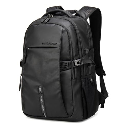 ARCTIC HUNTER AH Business Laptop Backpack for Men Work Commuting, 30L Large Travel Carry On Backpack Flight Approved for Airplane, Professional College Backpacks Casual Daypack Black - color: Black