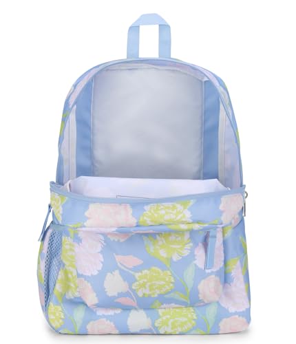 JanSport Cross Town Backpack 17" x 12.5" x 6" - Simple Bag for Everyone with 1 Main Compartment, Front Utility Pocket - Premium Class Accessories - Autumn Tapestry Hydrangea - color: Autumn Tapestry Hydrangea