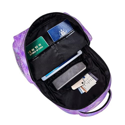 Commuter Laptop Backpack Purple Mermaid Scales, Lightweight Water Resistant Daypack with Inner Pocket for Work, Office - color: Pattern (267)