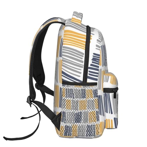 Daily Daypack For Men&Women Minimal Brush Lines Modern Shoulder Bag - color: 5