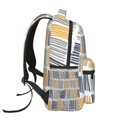 Daily Daypack For Men&Women Minimal Brush Lines Modern Shoulder Bag - color: 5