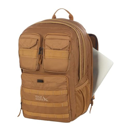 Eddie Bauer Cargo Tactical Backpack | Adventure | Heavy Duty | Outdoor | Water Resistant | 600D Polyester - Antique Bronze - color: Antique Bronze