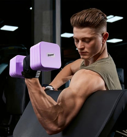 15LB 20LB 30LB 40LB 50LB Adjustable Dumbbell Set Free Weights Dumbbells Set for Women Men Hand Weights Sets Adjust Dumbbell Weight Sets for Home Gym Exercise Workout Strength Training Equipments - color: Purple