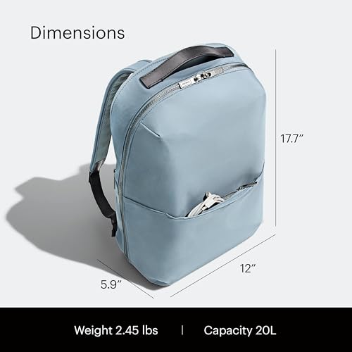 Away Amazon Exclusive The Everywhere Zip Backpack - Personal Item Airline Approved Backpack with 16” Padded Laptop Sleeve, Water Bottle Pocket, Interior and Exterior Pockets - Sky Blue - color: Sky Blue