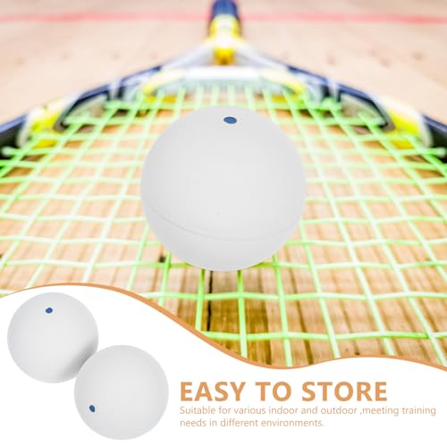 LIOOBO 2pcs Rubber Single Dot Squash Balls for Beginner Training, Hand Eye Coordination Reaction Trainer, Indoor Outdoor Use, Elastic Bounce Sports Equipment