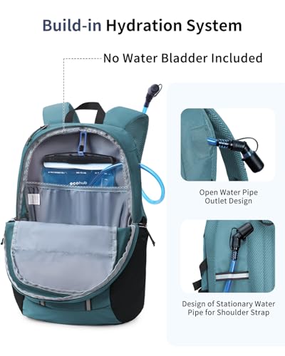 ECOHUB Hiking Backpack 30L Travel Backpack Lightweight Casual Daypack Water Resistant Camping Bag Outdoor Sports Back pack for Men Women - color: Green