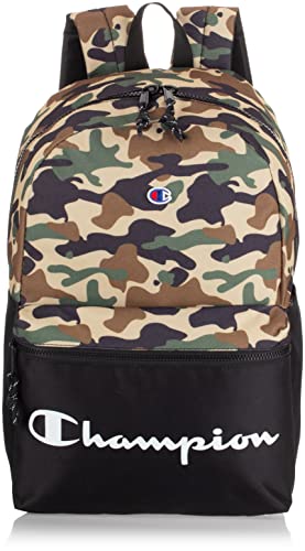 Champion Manuscript Backpack with Padded Adjustable Straps, Water Bottle Pocket for Work, Travel, Daily Use - color: Green
