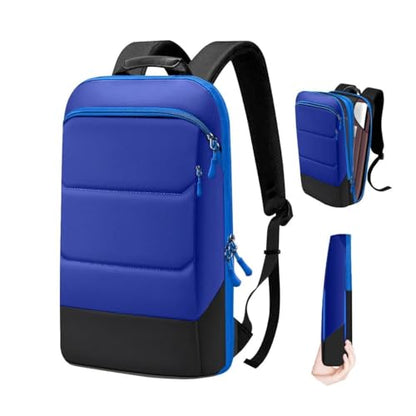 ZINZ Laptop Backpack 17.3 Inch Business Travel Backpack, Water Resistant Large Daypack Bag for Men Women - Black Blue - color: Black Blue