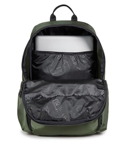 JanSport Venture Daypack – Travel Pack With Large Main Compartment, Padded Laptop Sleeve, Dual Water Bottle Pockets, and Attachment Buckles, Cargo Green - color: Cargo Green, style: Venture Daypack