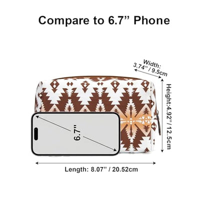 Montana West X Wrangler Travel Makeup Bag Waterproof Cosmetic Bag Portable Makeup Pouch for Women Large Toiletry Bag - color: Coffee