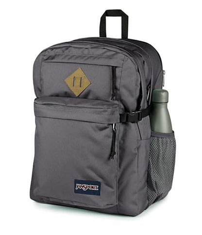 JanSport Main Campus Backpack - Travel or Work backpack w 15-Inch Laptop Sleeve and Dual Water Bottle Pockets, Smokey Grit - color: Smokey Grit