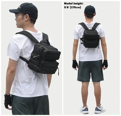 9L Mini Backpack for Men and Women, Small Backpack for Gym Hiking Travel Sports Running (Black) - color: 9l-black