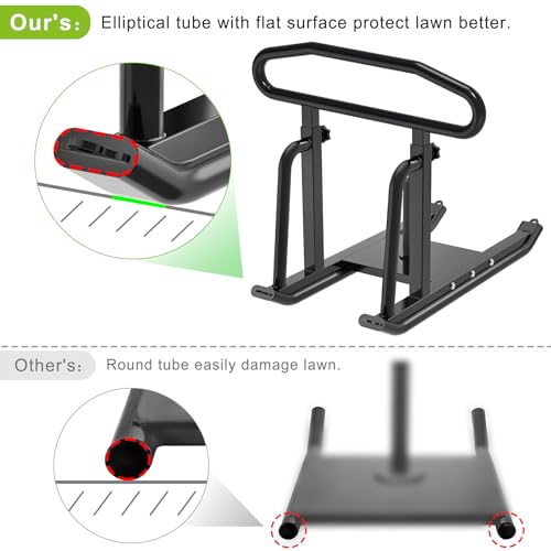 Dolibest Weight Sled, Fitness Sled, Workout Sled for Fitness Strength Training and Speed Improvement, Push-Pull Prowler Training, Suitable for 1-2" Weight Plates, Black - color: Black Height-adjustable Push-Pull Sled