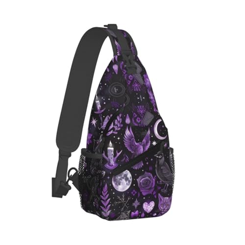 Gothic Witchcraft Outdoor Crossbody Shoulder Bag For Unisex Young Adult Hiking Bicycling - color: 11