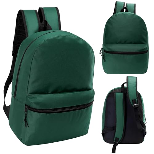 17" School Backpacks for Kids - Backpacks in Bulk for Elementary, Middle, and High School Students in Assorted Colors - color: Dark Gray