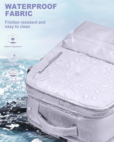 VECAVE 18x14x8 TSA-Approved Personal Item Backpack – Under Seat Carry-On Travel Bag for Women, Fits 15.6" Laptop, with Water Bottle & Shoe Pouch, Airline Travel Backpack Flight approved Purple - color: H3-purple, size: Large