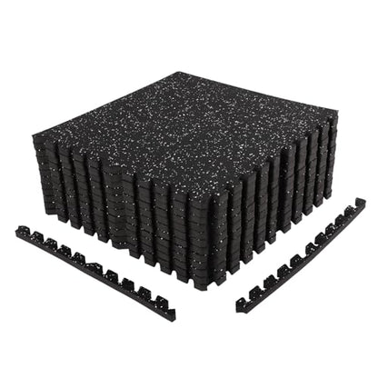 FAHKNS Gym Mat, 0.79'' Extra-Thick Exercise Equipment Mats, 12 Pcs 48 Sq Ft Rubber Top Floor Tiles, EVA Foam Exercise Mat Tiles - Durable, Non-Slip, Interlocking Mat, Gym Flooring for Home Gym - size: 0.79 Inches