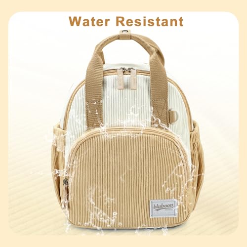 Bluboon Toddler Backpack for Girls Boys 2-4 Cute 12" Preschool Kindergarten Backpacks Kids Daycare Bags School Travel (Brown-White, Age 2-4 (12" H not Fit A4 Folder)) - color: Brown-white, size: Age 2-4 (12" H not Fit A4 Folder)