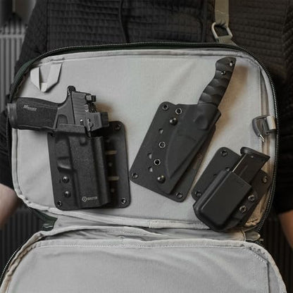 GRITR Kydex Hook & Loop Multi-Size Panel Package for Holsters, EDC Organizers for Military Gear & Tactical Equipment, Rigid Hook and Loop Panel Backpack Inserts