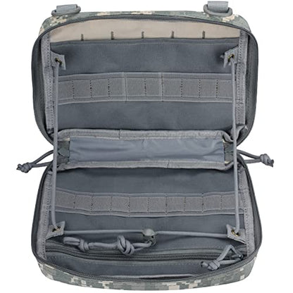 WYNEX Tactical Admin Molle Pouch, Medical EDC EMT Utility Bag Shell Design Attachment Pouches 1000D Nylon Hiking Belt Bags - color: ACU Camo