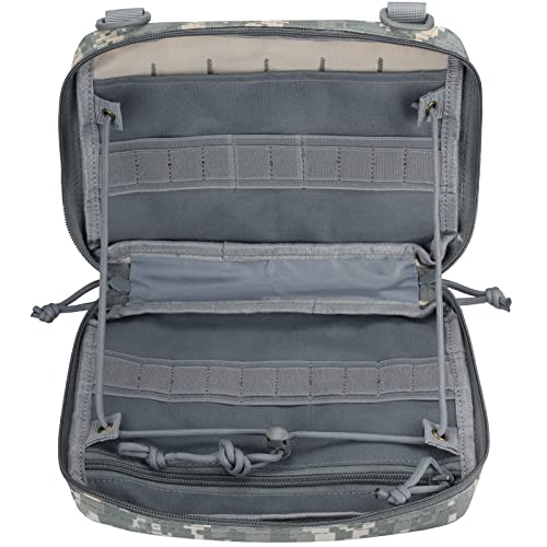 WYNEX Tactical Admin Molle Pouch, Medical EDC EMT Utility Bag Shell Design Attachment Pouches 1000D Nylon Hiking Belt Bags - color: ACU Camo